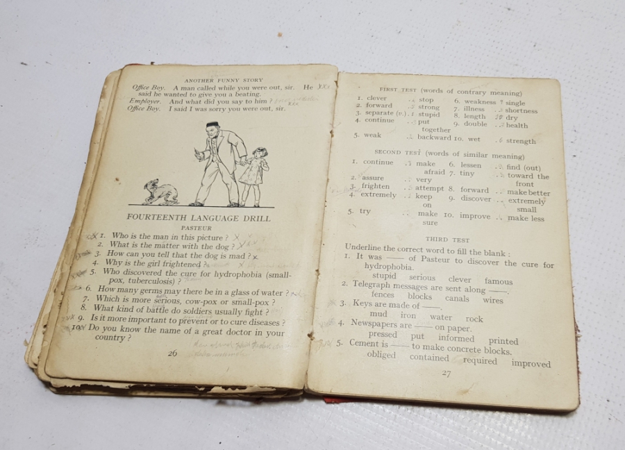 1933 YILI NADİR İNGİLİZCE DERS KİTABI