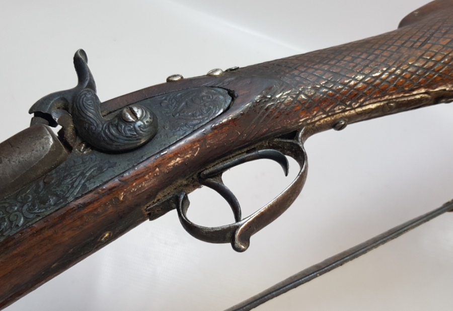 OSMANLI DÖNEMİ İŞLEMELİ ÇİFTE DOLMA TÜFEK