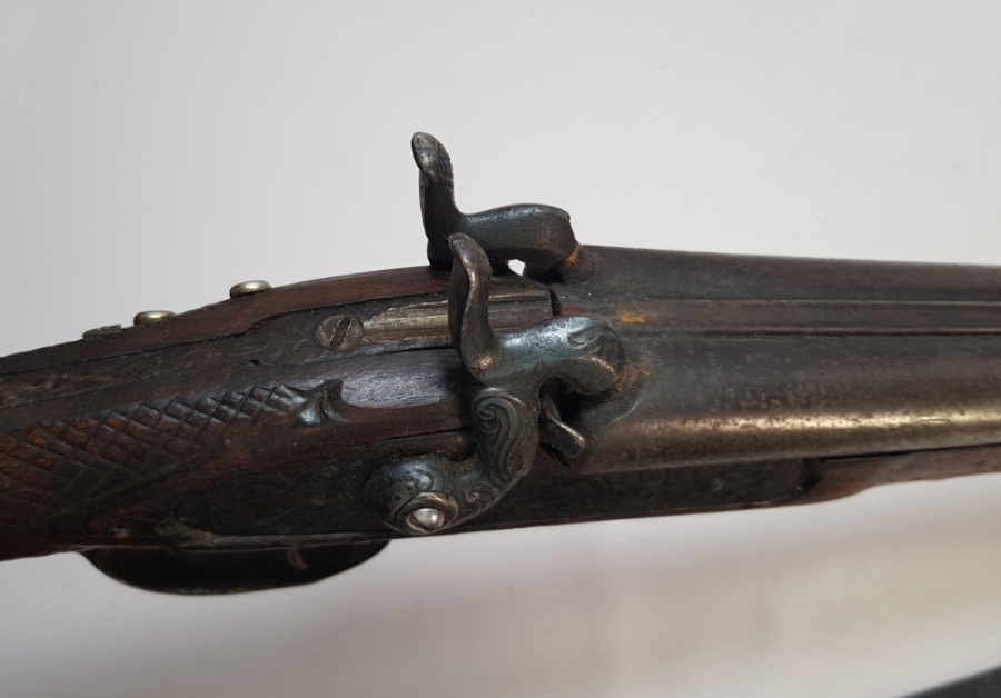OSMANLI DÖNEMİ İŞLEMELİ ÇİFTE DOLMA TÜFEK