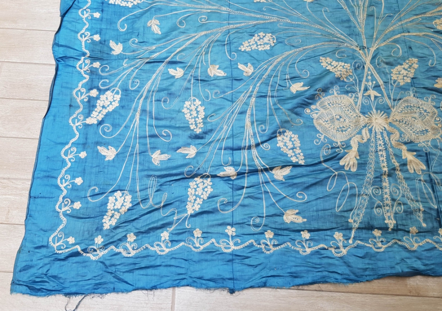 OSMANLI DÖNEMİ BÜYÜK BOY SUZANİ YATAK ÖRTÜSÜ