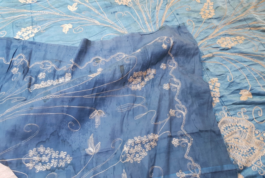 OSMANLI DÖNEMİ BÜYÜK BOY SUZANİ YATAK ÖRTÜSÜ