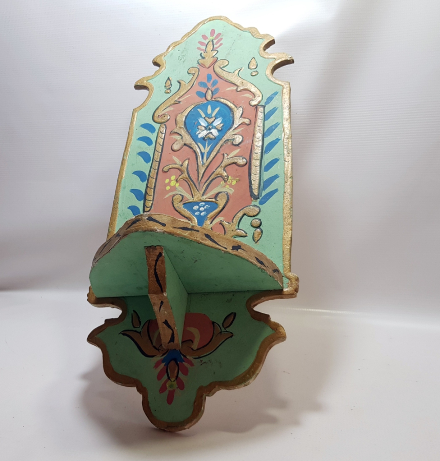 EDİRNEKARİ FORMDA YAPILMIŞ ÜZERİ İŞLEMELİ ANTİKA LAMBALIK - KAVUKLUK