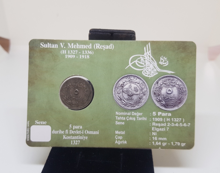 MEHMED REŞAD HAN DÖNEMİ KAPAMASINDA NİKEL 5 PARA