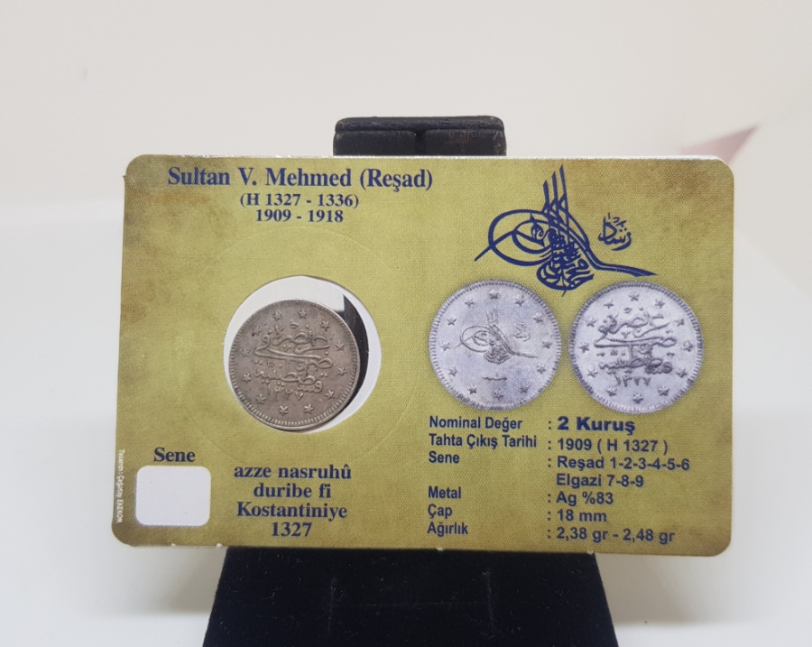 SULTAN MEHMET REŞAD HAN DÖNEMİ GÜMÜŞ 2 KURUŞ MECİDİYE
