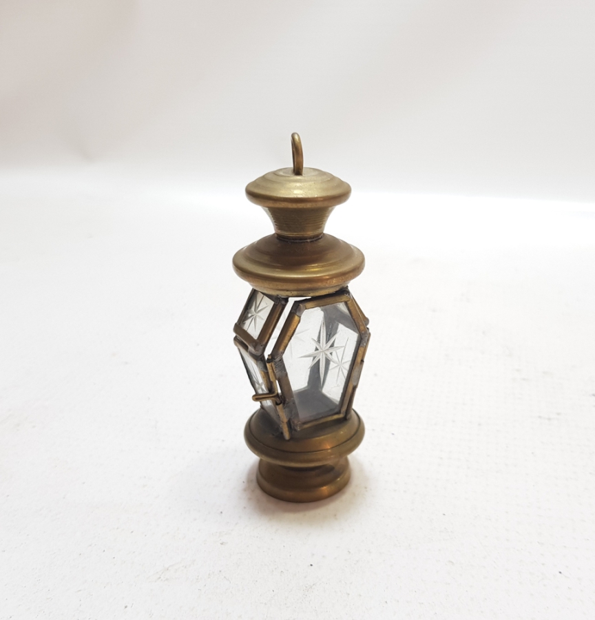 CAMI KRİSTAL KESME İŞÇİLİKLİ ÇOK NADİR ANTİKA HATTAT MUMLUĞU - ŞAMDANI