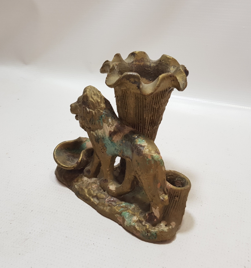 ÜZERİ ALTIN VARAKLI ANADOLU ASLANLI ANTİKA ÇANAKKALE KALEMLİK