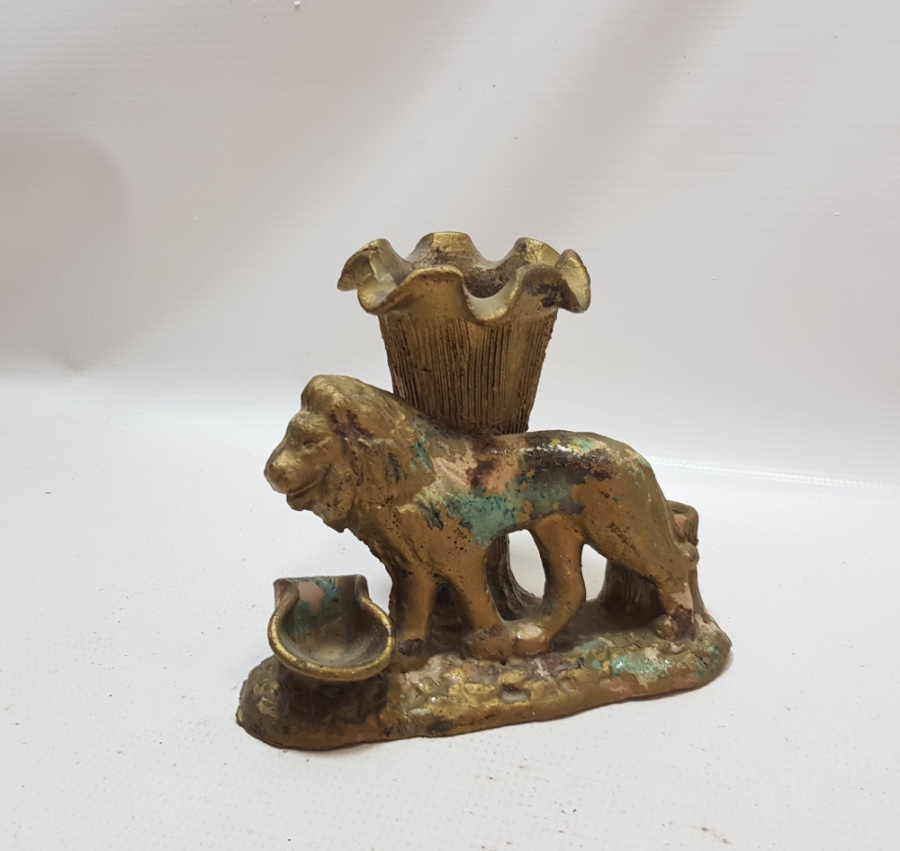 ÜZERİ ALTIN VARAKLI ANADOLU ASLANLI ANTİKA ÇANAKKALE KALEMLİK