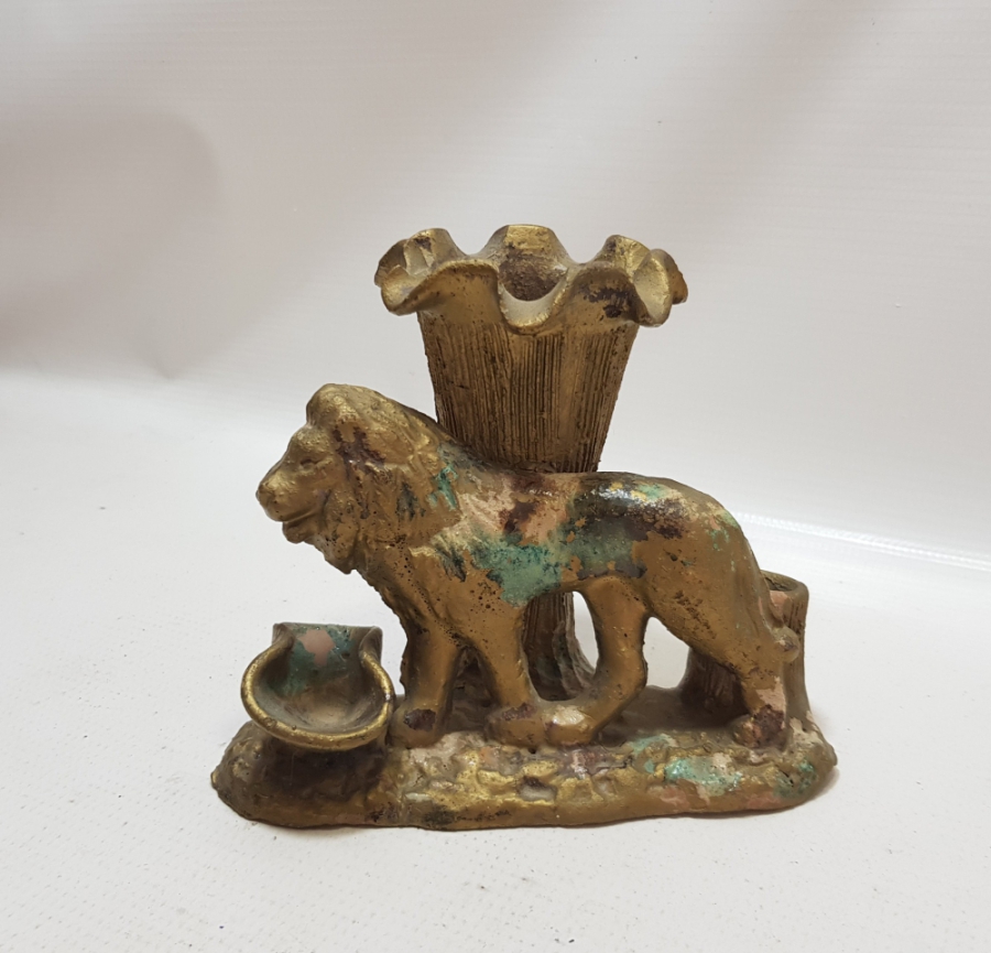 ÜZERİ ALTIN VARAKLI ANADOLU ASLANLI ANTİKA ÇANAKKALE KALEMLİK