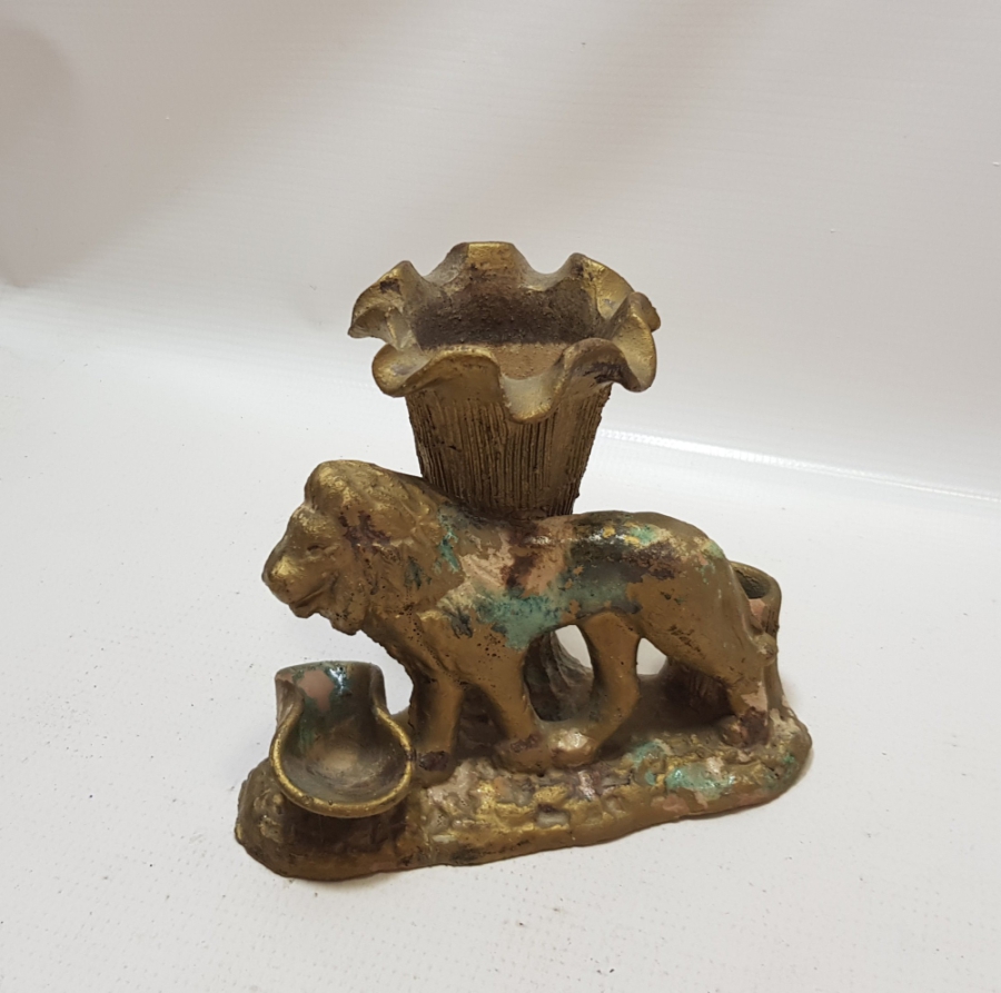 ÜZERİ ALTIN VARAKLI ANADOLU ASLANLI ANTİKA ÇANAKKALE KALEMLİK