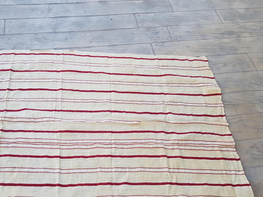 OSMANLI DÖNEMİ KÖK BOYALI İPEK YATAK ÖRTÜSÜ