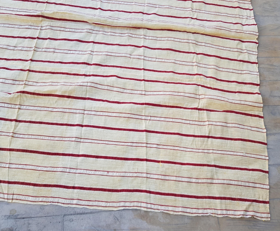 OSMANLI DÖNEMİ KÖK BOYALI İPEK YATAK ÖRTÜSÜ