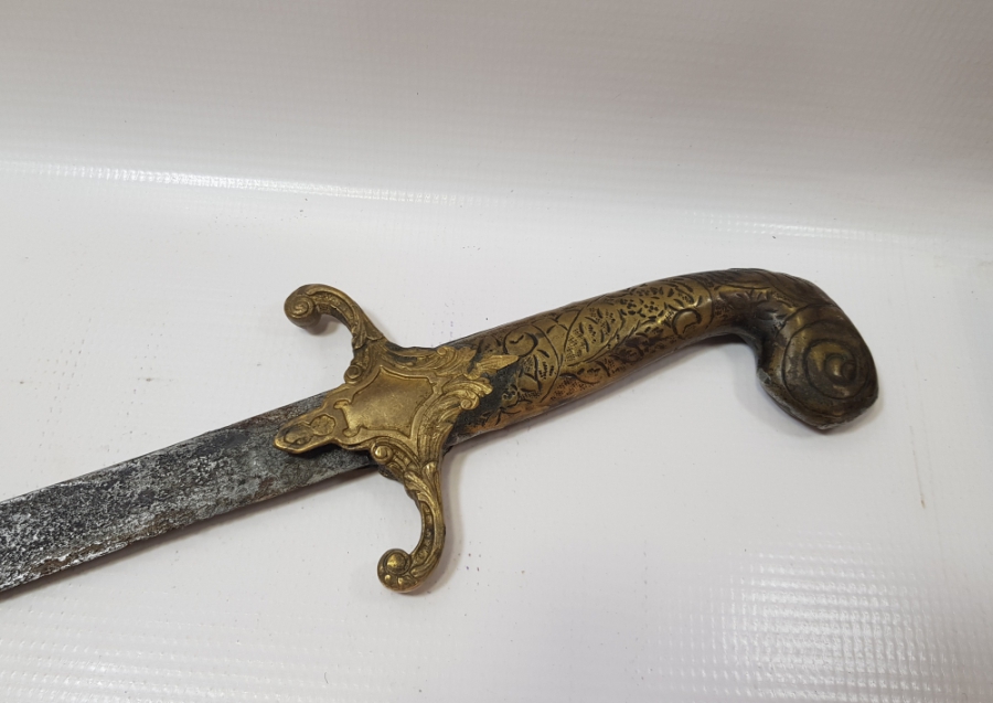 OSMANLI DÖNEMİ PALA FORMLU YALMANLI ERTUĞRUL ALAYLARI SUBAY KILICI