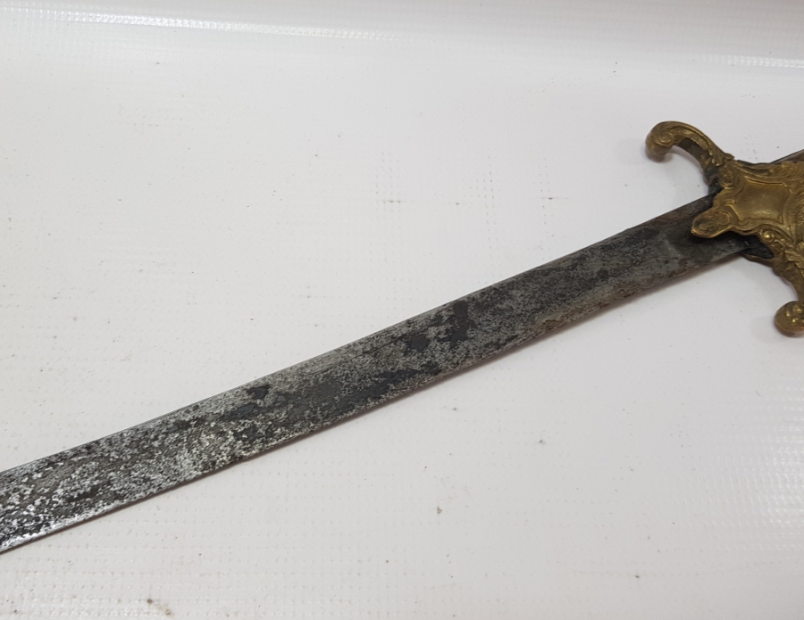 OSMANLI DÖNEMİ PALA FORMLU YALMANLI ERTUĞRUL ALAYLARI SUBAY KILICI