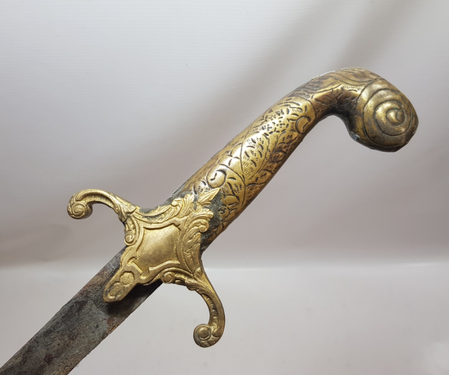 OSMANLI DÖNEMİ PALA FORMLU YALMANLI ERTUĞRUL ALAYLARI SUBAY KILICI