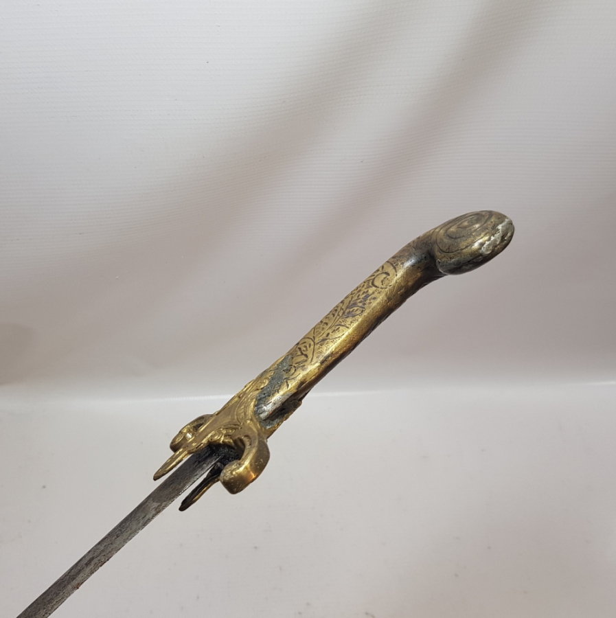 OSMANLI DÖNEMİ PALA FORMLU YALMANLI ERTUĞRUL ALAYLARI SUBAY KILICI