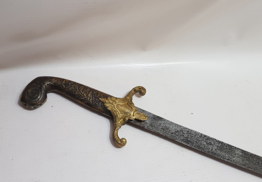 OSMANLI DÖNEMİ PALA FORMLU YALMANLI ERTUĞRUL ALAYLARI SUBAY KILICI