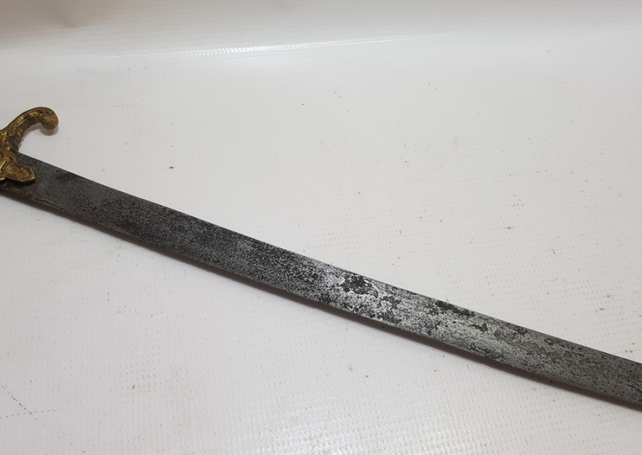 OSMANLI DÖNEMİ PALA FORMLU YALMANLI ERTUĞRUL ALAYLARI SUBAY KILICI