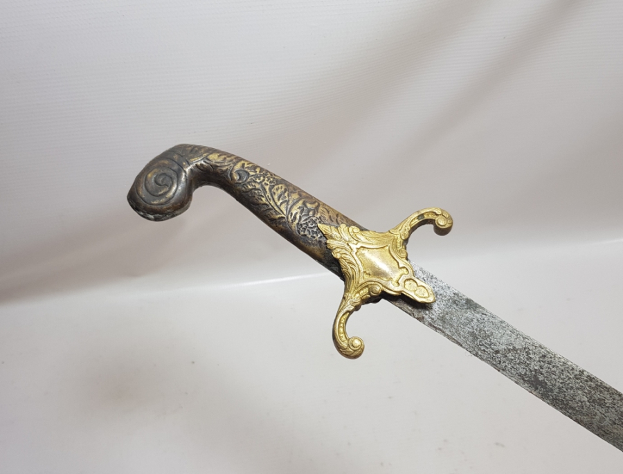 OSMANLI DÖNEMİ PALA FORMLU YALMANLI ERTUĞRUL ALAYLARI SUBAY KILICI