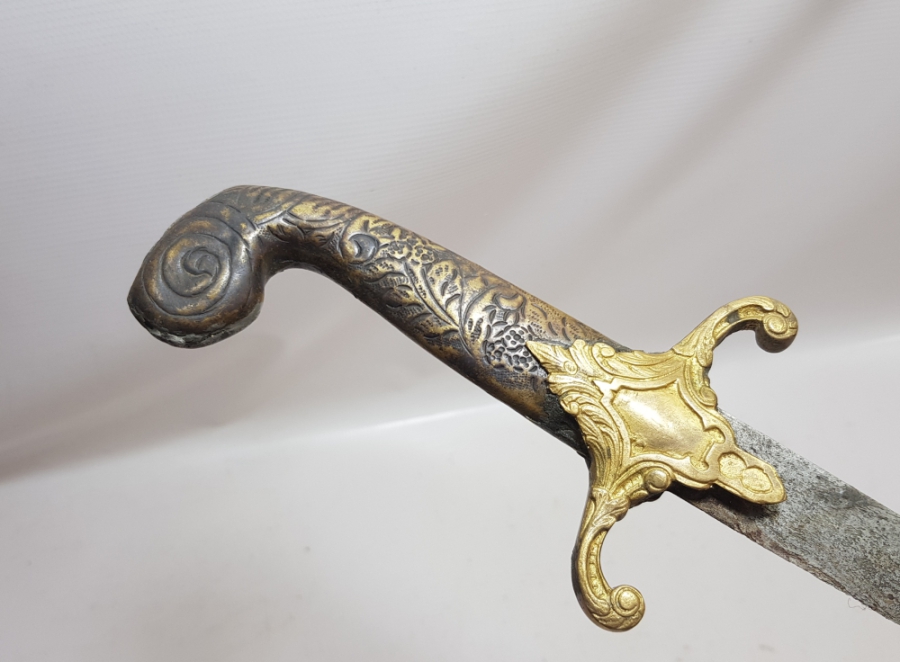 OSMANLI DÖNEMİ PALA FORMLU YALMANLI ERTUĞRUL ALAYLARI SUBAY KILICI