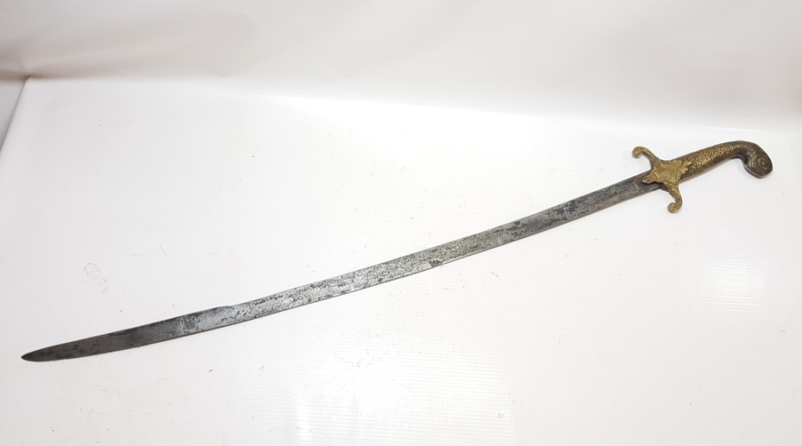 OSMANLI DÖNEMİ PALA FORMLU YALMANLI ERTUĞRUL ALAYLARI SUBAY KILICI