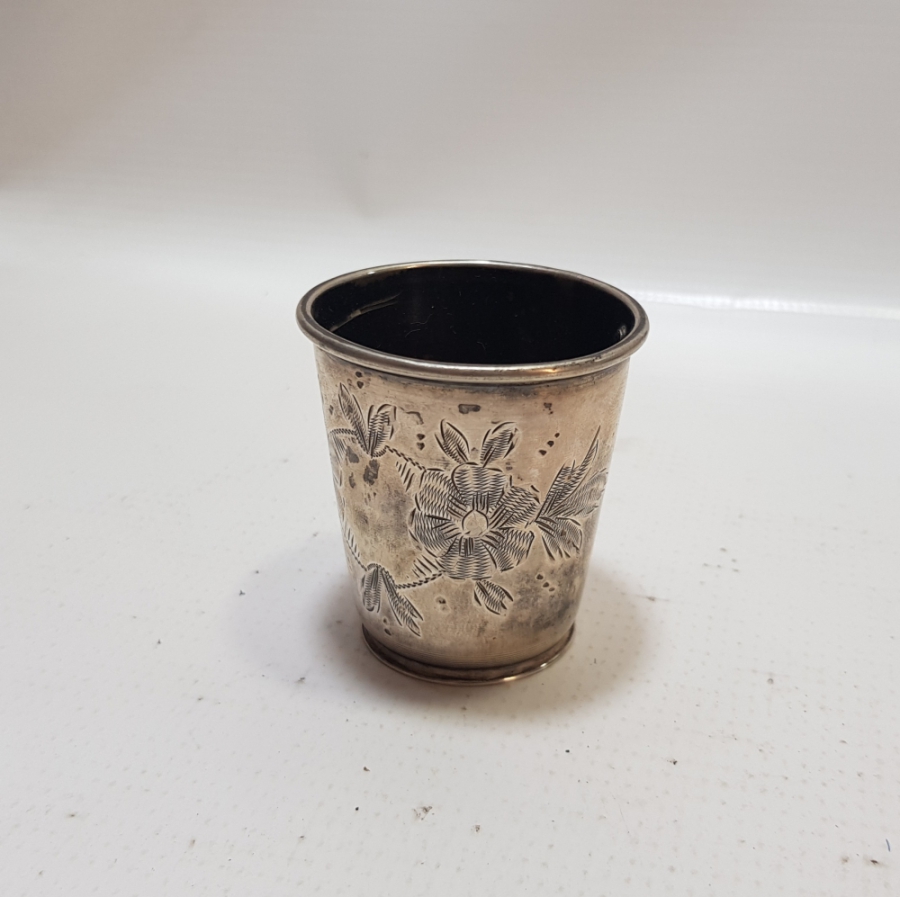 SULTAN VAHDETTİN DÖNEMİ ÇOK NADİR HİLAL VE SAH DAMGALI GÜMÜŞ SU BARDAĞI