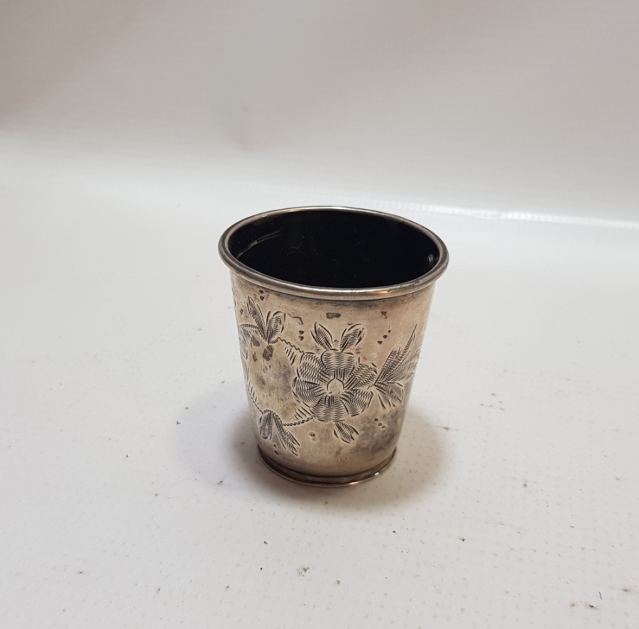 SULTAN VAHDETTİN DÖNEMİ ÇOK NADİR HİLAL VE SAH DAMGALI GÜMÜŞ SU BARDAĞI