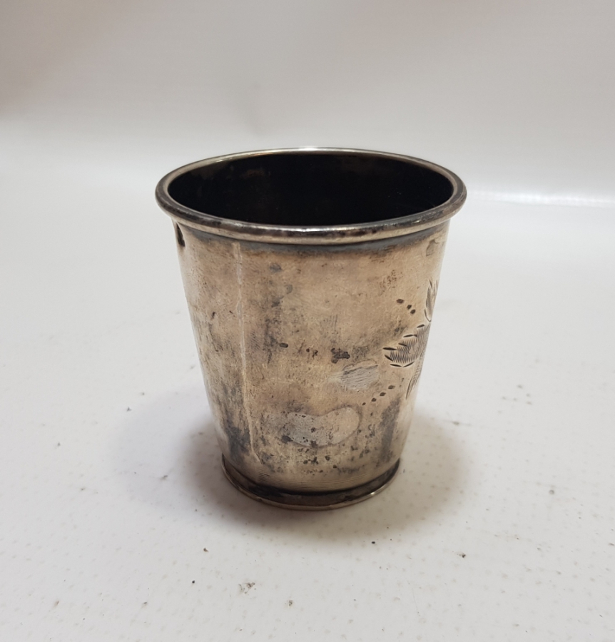 SULTAN VAHDETTİN DÖNEMİ ÇOK NADİR HİLAL VE SAH DAMGALI GÜMÜŞ SU BARDAĞI