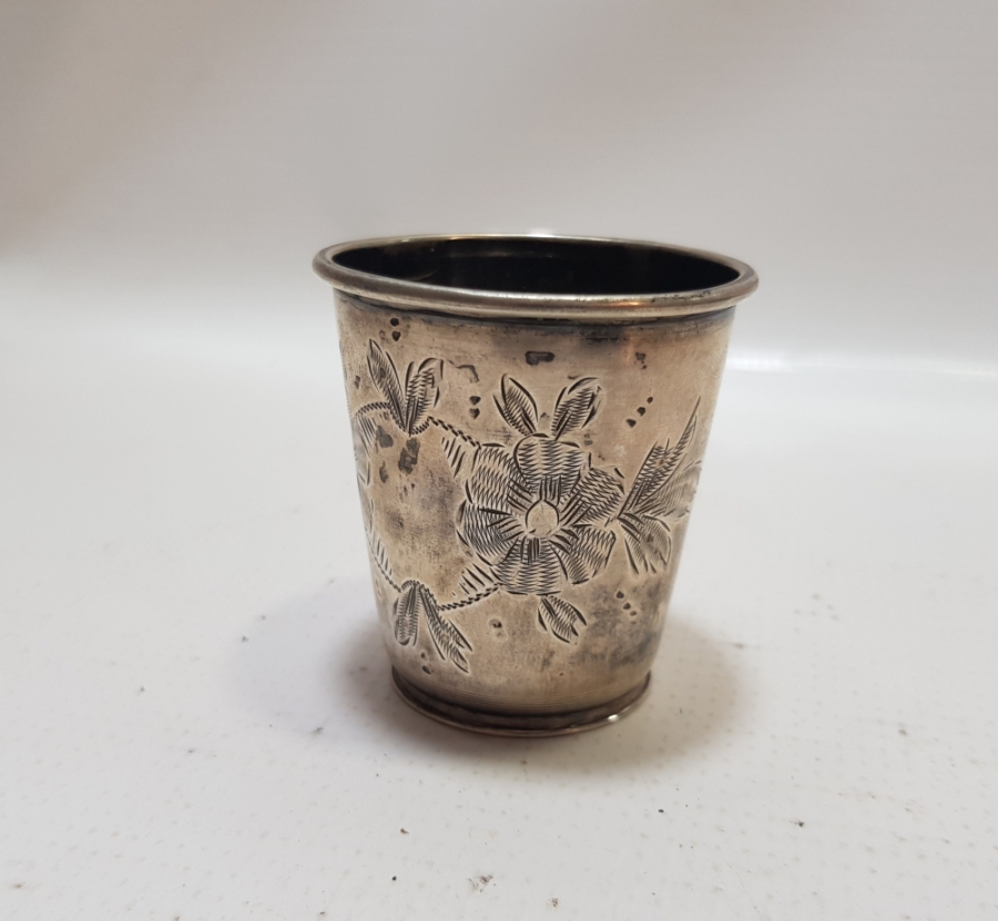 SULTAN VAHDETTİN DÖNEMİ ÇOK NADİR HİLAL VE SAH DAMGALI GÜMÜŞ SU BARDAĞI