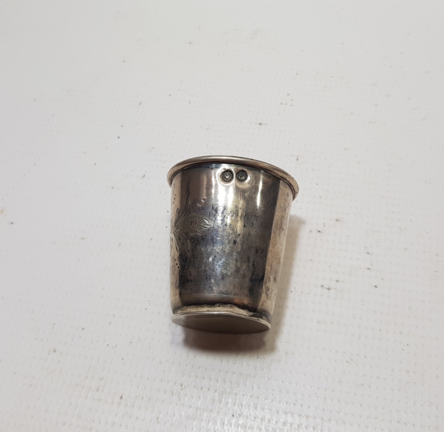 SULTAN VAHDETTİN DÖNEMİ ÇOK NADİR HİLAL VE SAH DAMGALI GÜMÜŞ SU BARDAĞI