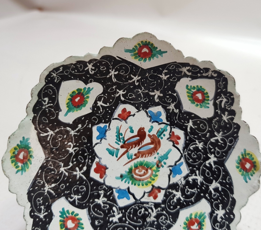 ÜZERİ MİNE İŞÇİLİKLİ ANTİKA MİNELİ İFTARİYELİK - HURMALIK