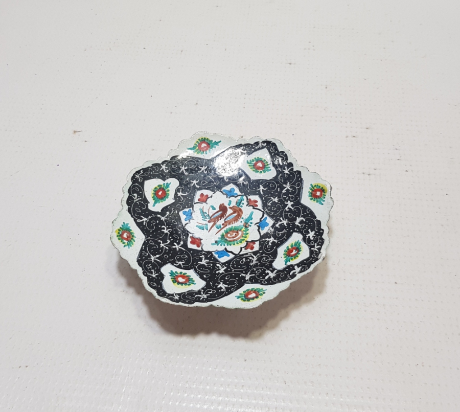 ÜZERİ MİNE İŞÇİLİKLİ ANTİKA MİNELİ İFTARİYELİK - HURMALIK