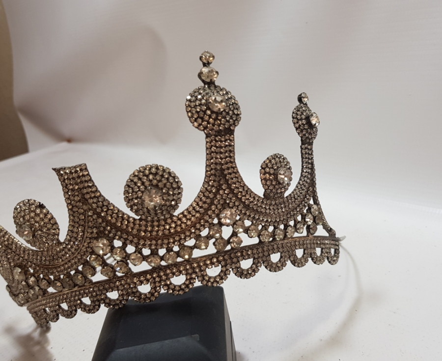 ÜZERİ TAŞLI ANTİKA GELİN TACI
