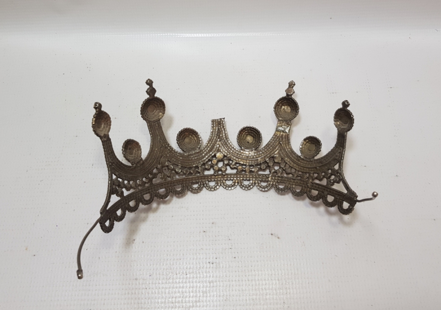 ÜZERİ TAŞLI ANTİKA GELİN TACI