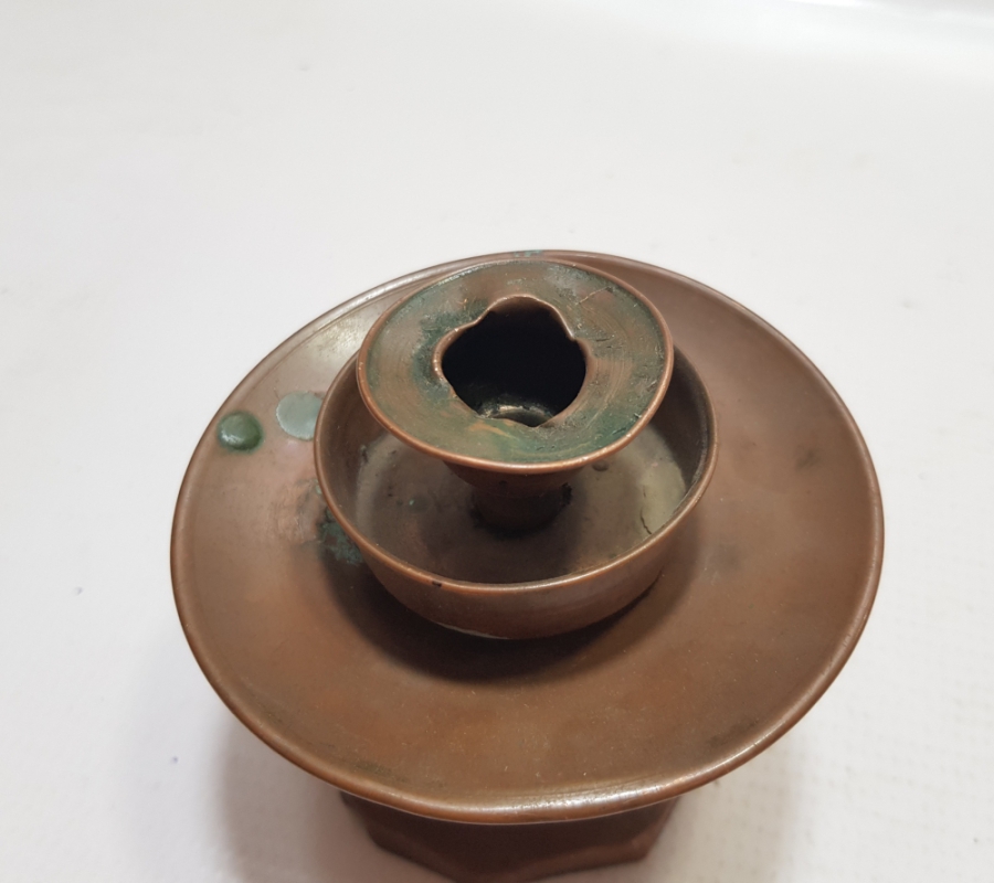 EL YAPIMI ANTİKA BAKIR EL MUMLUĞU