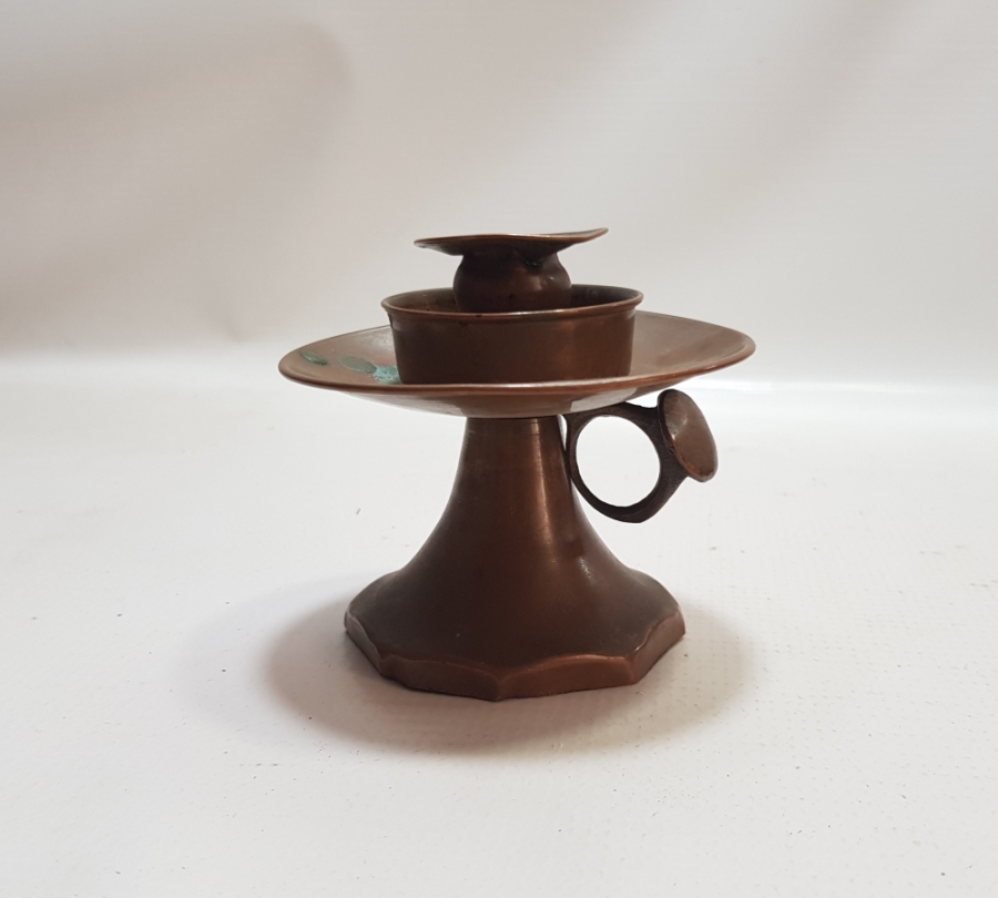 EL YAPIMI ANTİKA BAKIR EL MUMLUĞU