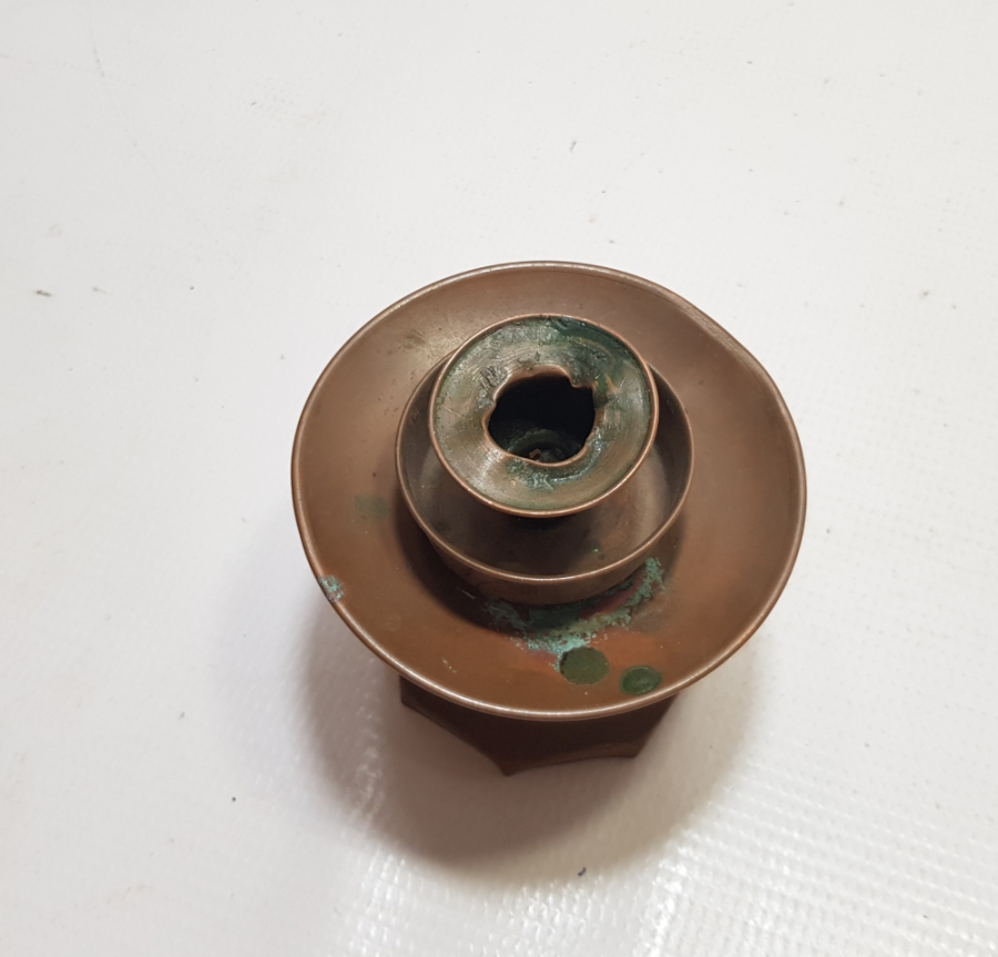 EL YAPIMI ANTİKA BAKIR EL MUMLUĞU