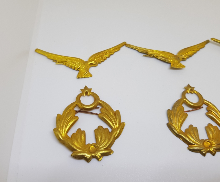 6 ADET ANTİKA HAVACI SUBAY BRÖVESİ