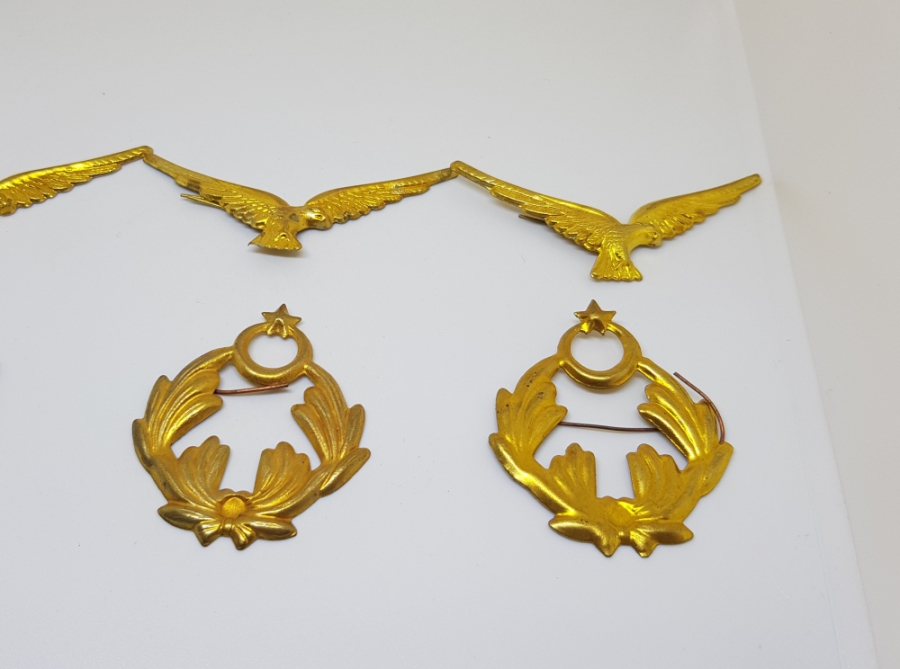 6 ADET ANTİKA HAVACI SUBAY BRÖVESİ