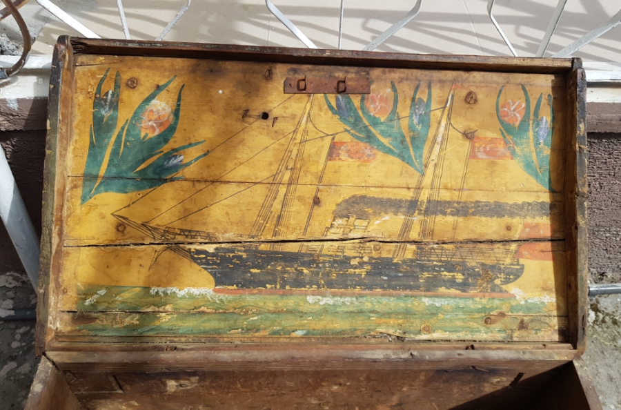 OSMANLI DÖNEMİ NADİR MEŞHUR GEMİLİ SANDIK