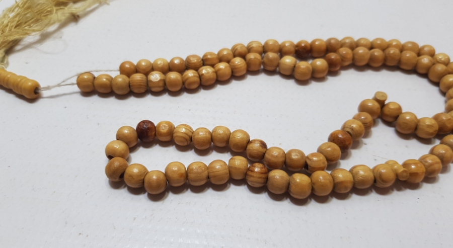 EL YAPIMI ANTİKA AHŞAP TESPİH