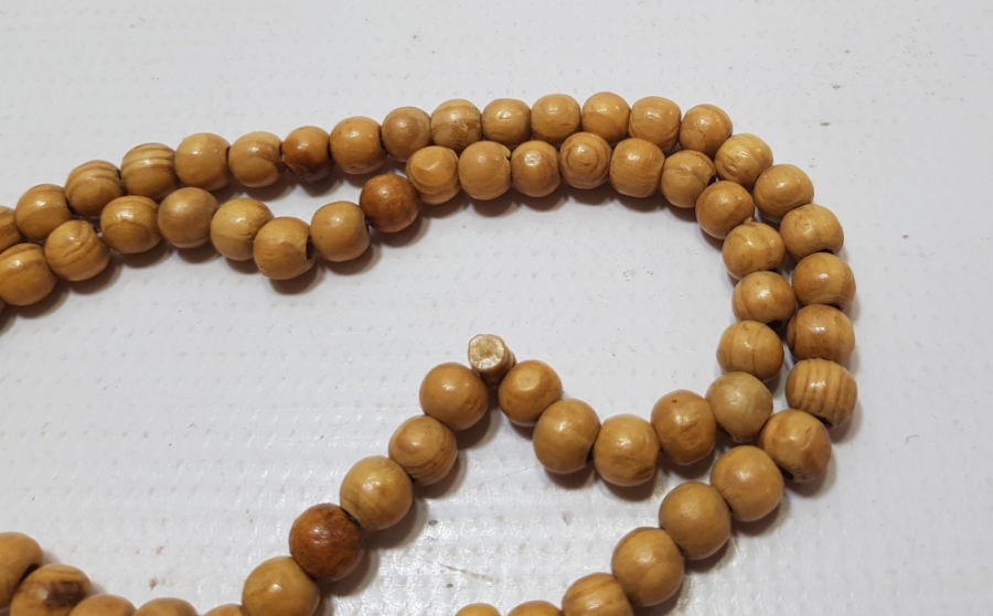 EL YAPIMI ANTİKA AHŞAP TESPİH