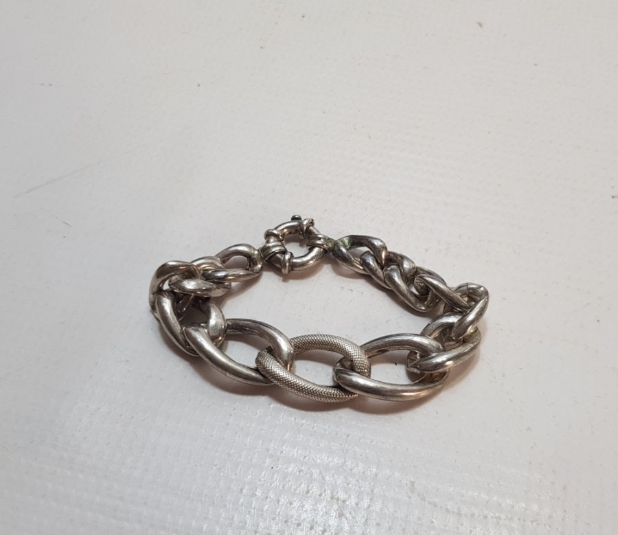 AVRUPA YAPIMI ANTİKA BÜYÜK BOY GÜMÜŞ BİLEKLİK