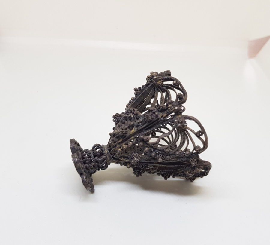 TELKARİ İŞÇİLİKLİ OSMANLI DÖNEMİ GÜMÜŞ FİNCAN ZARFI