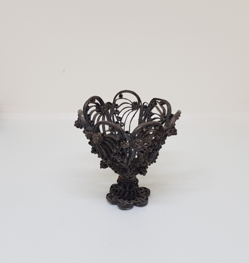 TELKARİ İŞÇİLİKLİ OSMANLI DÖNEMİ GÜMÜŞ FİNCAN ZARFI