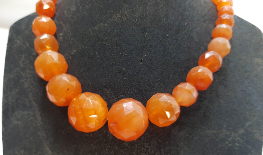 OSMANLI DÖNEMİ SÜZME MODEL BÜYÜK BOY BAL AKİK GERDANLIK