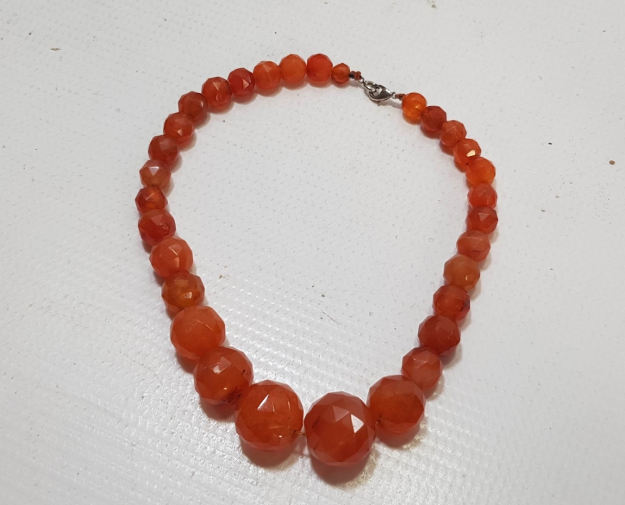 OSMANLI DÖNEMİ SÜZME MODEL BÜYÜK BOY BAL AKİK GERDANLIK