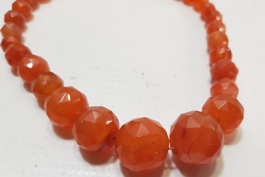 OSMANLI DÖNEMİ SÜZME MODEL BÜYÜK BOY BAL AKİK GERDANLIK