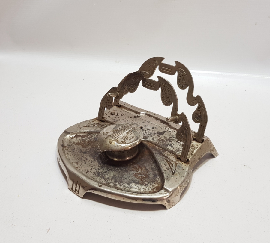 KABARTMA İŞÇİLİKLİ ANTİKA MASAÜSTÜ HOKKASI