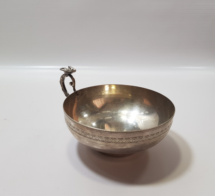 SÜLEYMANİYE İŞİ BÜYÜK BOY ANTİKA GÜMÜŞ KUŞLU ÇAMÇAK