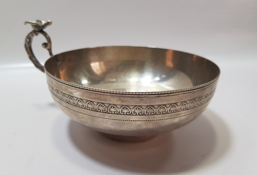 SÜLEYMANİYE İŞİ BÜYÜK BOY ANTİKA GÜMÜŞ KUŞLU ÇAMÇAK